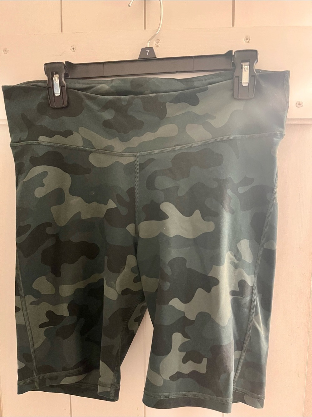 GAP Olive & Black Camo GapFit Bike Shorts